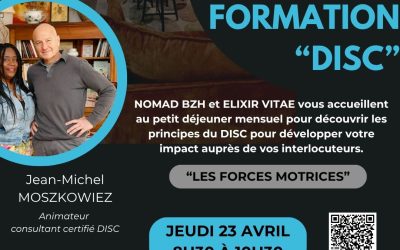 Petit-déjeuner du DISC le 23 avril de 8h30 à 10h30 au Nomad BZH de Vannes -Plescop
